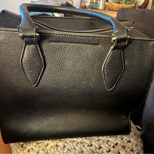 Black leather bag unbranded